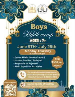 Boys Hifdh Camp (Ages 7+)